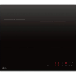 Электрическая варочная поверхность MIDEA/ Электрическая варочная поверхность MIDEA, 60 см, Hi-Light, скошенный передний край, сенсорное управление, 4 зоны нагрева, 1 зона расширения, 9 уровней мощности, таймер, индикация остаточного тепла, защита от детей