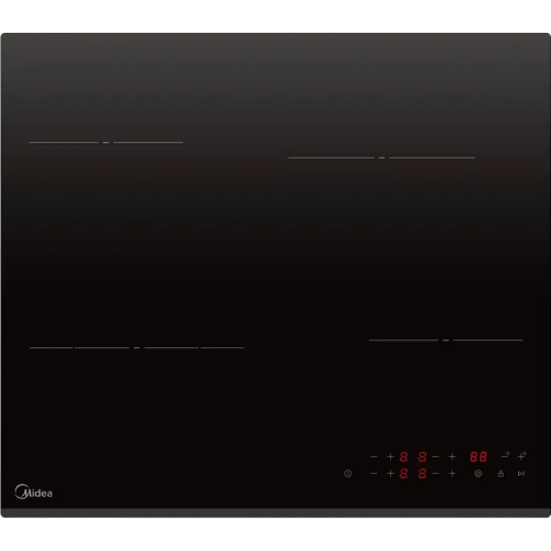 Электрическая варочная поверхность MIDEA/ Электрическая варочная поверхность MIDEA, 60 см, Hi-Light, скошенный передний край, сенсорное управление, 4 зоны нагрева, 1 зона расширения, 9 уровней мощности, таймер, индикация остаточного тепла, защита от детей