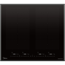 Индукционная варочная поверхность MIDEA/ MDK/Индукционная варочная поверхность MIDEA, 60 см, скошенный край, сенсорное/слайдерное управление, Iverter quattro, 2 Flex Zone, Booster, таймер, индикация остаточного тепла, защита от детей, цвет черный