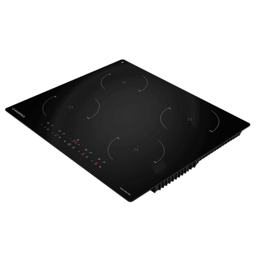Индукция, 60 см, сенсорное управление, таймер, автоматическое выключение, черный