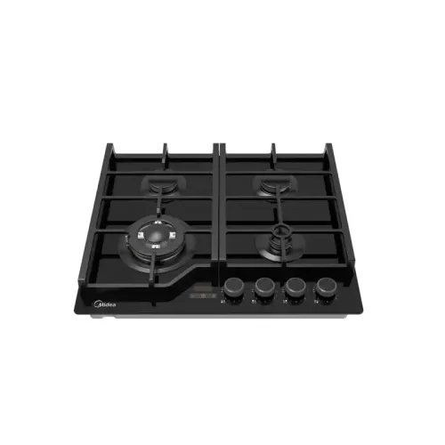 Газовая варочная панель MIDEA/ MDK/Газовая варочная панель MIDEA, 60 см, WOK-конфорка, чугунные решетки, автоподжиг, газконтроль, адаптер для кофе, цвет черный