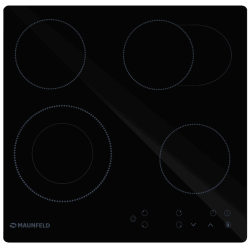 Встраиваемые электрические панели MAUNFELD/ Встраиваемые электрические панели MAUNFELD EVCE594SMDPBK Электрическая, Тип: электрическая 60 см  Тип установки: независимая  Управление: фронтальное, сенсорное  Нагревательный элемент: Hi-Light, 4шт  Мощность к