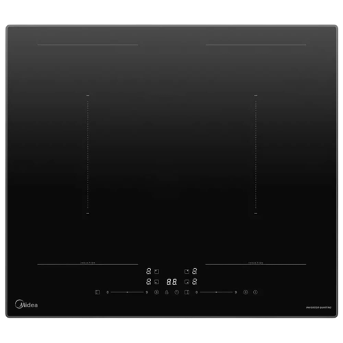 Индукционная варочная поверхность MIDEA/ Индукционная варочная поверхность MIDEA, 60 см, сенсорное/слайдерное управление, Inverter quattro, 2 Flex Zone, Booster, таймер, индикация остаточного тепла, защита от детей, цвет черный