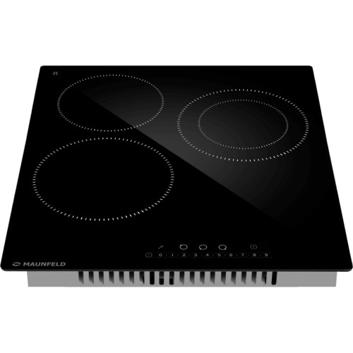 Электрическая варочная панель, 45 см, сенсорное управление, таймер, бустер, черный