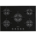Встраиваемая варочная панель SMEG/ ГАЗ, 75 см, стекло, Linea, 5 конфорок, черный цвет