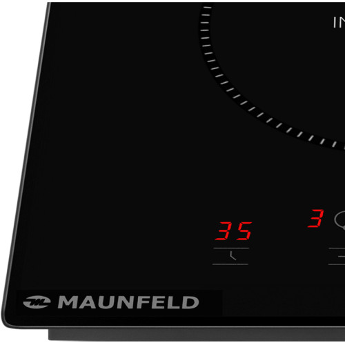 Индукционная варочная панель MAUNFELD/ Индукционная варочная панель MAUNFELD, домино, 30 см, сенсорное управление, таймер, автоматическое выключение, бустер, блокировка панели, черный цвет