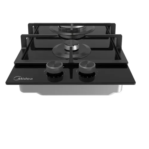 Газовая варочная панель MIDEA/ MDK/Газовая варочная панель MIDEA, 30 см, WOK-конфорка, чугунные решетки, автоподжиг, газконтроль, адаптер для кофе, цвет черный