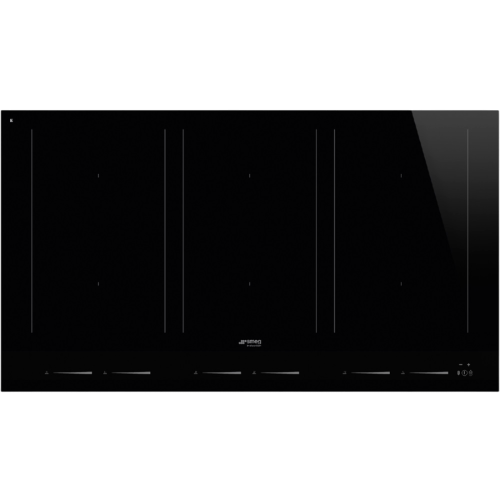 Варочная поверхность Smeg/ Индукционная варочная поверхность, 90 см, прямой край, 6 конфорки, автоматическое отключение, 9 уровенй мощности, автовентиляция, пауза, таймер, индикация времени, определение посуды, защита от случайного включения, Dolce Stil N