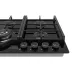 Газовая варочная панель MIDEA/ MDK/Газовая варочная панель MIDEA, 60 см, WOK-конфорка, чугунные решетки, автоподжиг, газконтроль, адаптер для кофе, цвет черный