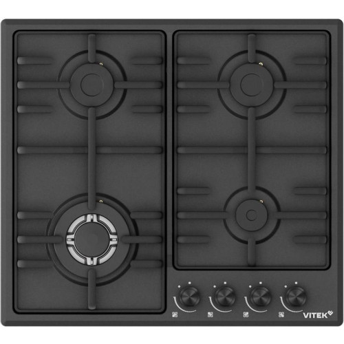 Газовая варочная поверхность/ Газовая варочная поверхность Vitek VGH 6410W MBK черный матовый