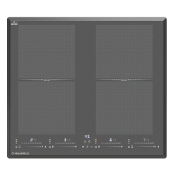 Встраиваемые индукционные панели MAUNFELD/ Индукционная, 60 см, Управление: слайдерное, сенсорное, Flex Zone и Booster, Таймер, Быстрый нагрев, стеклокерамика, черный