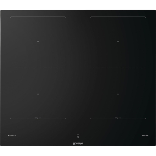 Варочная панель Gorenje/ Варочная панель Gorenje, индукционная, 60 см, 4 конфорки, сенсорное управление, таймер, объединение конфорок Bridge Zone, автораспознавание посуды, PowerBoost, растапливание SoftMelt, сенсоры Iqgrill/iqfry/iqpro, защита от детей, 