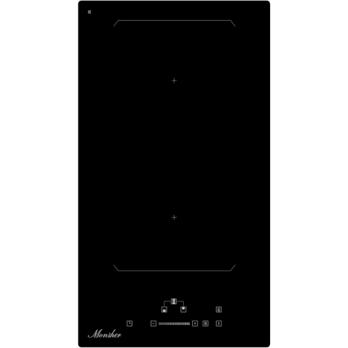 Варочная поверхность MONSHER/ Варочная поверхность MONSHER, индукция, инвертер, 30 см, 9 уровней мощности, бустер, Stop and Go, автоматическое отключение, таймер, индикатор остаточного тепла, сенсорное/слайдерное управление, цвет черный