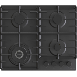 Встраиваемые газовая панели GORENJE/ Встраиваемые газовая панели GORENJE GW642SYB Газ, 60 ? 13 ? 52 см, Газ-контроль, чугунные решетки, вок, черный