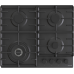 Встраиваемые газовая панели GORENJE/ Встраиваемые газовая панели GORENJE GW642SYB Газ, 60 ? 13 ? 52 см, Газ-контроль, чугунные решетки, вок, черный
