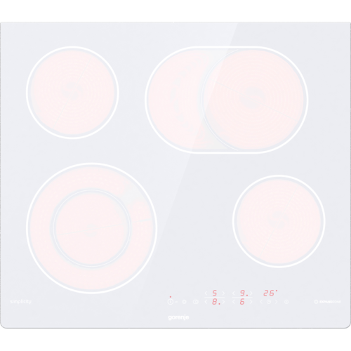 Встраиваемые электрические панели GORENJE/ Встраиваемые электрические панели GORENJE ECT643SYW  сесорное управление, (шхвхг): 59,5 ? 5,4 ? 52 см, без рамки, белый