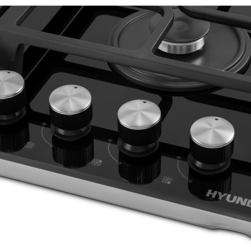 Газовая варочная поверхность/ Газовая варочная поверхность Hyundai HHG 6438 BG черный