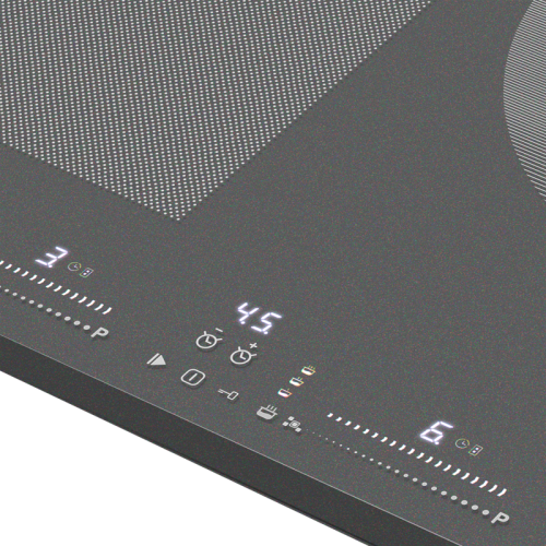 Индукционная варочная панель/ Индукционная варочная панель с Flex Zone и Booster MAUNFELD CVI804SFDGR, 80 см, 4 конфорки, мощность конфорок 2000, 1500, 2300, 1200 Вт, технология непрерывного нагрева, таймер, автоматическое выключение, бустер, блокировка п
