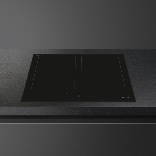 Варочная поверхность Smeg/ Варочная поверхность Smeg, 60 см, индукция, слайдерное управление, 4 зоны нагрева, 9 уровней мощности, автоматическое определение посуды, таймер, пауза, индикация остаточного тепла, цвет черный