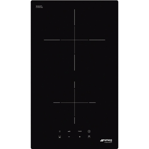 Встраиваемые индукционные панели SMEG/ Индукционная, 30 см, Ультранизкий профиль или вровень со столешницей, черный