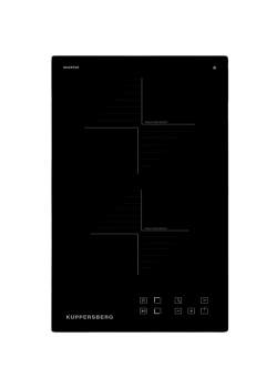 Индукционная домино Kuppersberg/ Индукционная варочная поверхность Kuppersberg, домино, коллекция High-Tech, 30 см, прямые края, 9 уровней мощности, инвертер, бустер, блокировка управления, Stop and Go, таймер, автоматическое отключение, сенсорное управле