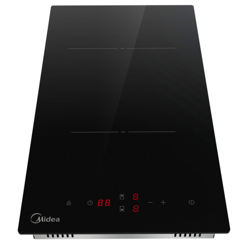 Электрическая варочная поверхность HiLight Midea/ MDK/Электрическая варочная поверхность Домино, ширина 30 см, 2 зоны нагрева HILIGHT, сенсорное управление, 9 уровней мощности, таймер, индикаторы остаточного тепла, функция 