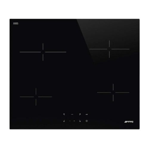 Встраиваемая варочная панель SMEG/ Стеклокерамическая варочная панель, 60 см, прямой край,черный цвет