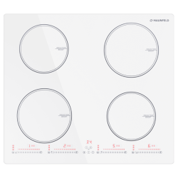 Индукционная варочная панель/ Индукционная варочная панель MAUNFELD CVI594SWH, сенсорное управление, 4 конфорки, мощность конфорок 2000, 2000, 1200, 1200 Вт, таймер, автоматическое выключение, бустер, блокировка панели, цвет белый