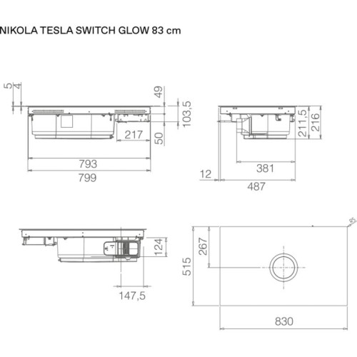 Варочная панель с вытяжкой ELICA/ Варочная панель с вытяжкой ELICA, индукционная, 83 см, 4 конфорки, слайдерное управление, Booster, индикация остаточного тепла, таймер, определение наличия посуды, пауза, функция Bridge, 9 уровней мощности вытяжки, рецирк Варочная панель с вытяжкой ELICA/ Варочная панель с вытяжкой ELICA, индукционная, 83 см, 4 конфорки, слайдерное управление, Booster, индикация остаточного тепла, таймер, определение наличия посуды, пауза, функция Bridge, 9 уровней мощности вытяжки, рецирк