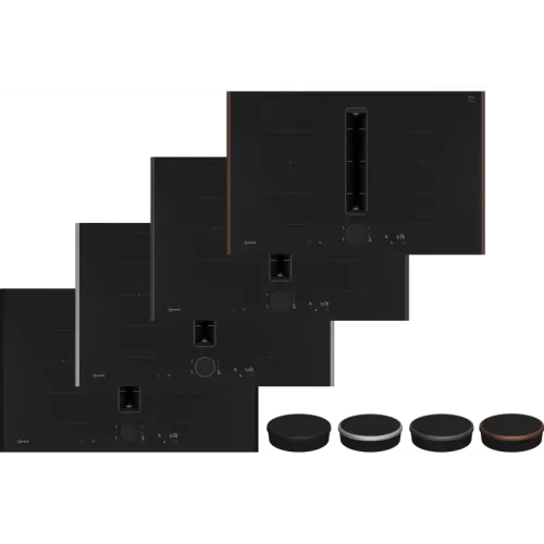 Варочная поверхность с встроенной вытяжкой NEFF/ Без боковых профилей и TwistPad  (Аксессуар заказывается отдельно), индукционная, сенсорное управление, 4 конфорки, пауза, поддержание тепла, таймер, индикатор остаточного тепла, блокировка от детей, 17 уро