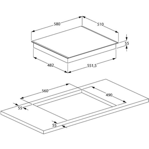 Встраиваемые электропанели/ Индукционная варочная панель HII64200 MT 7757189212 BEKO
