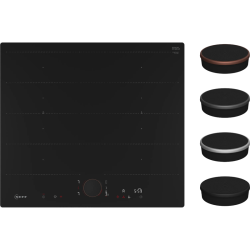 Встраиваемая варочная поверхность NEFF/ Без TwistPad  (Аксессуар заказывается отдельно), индукционная, сенсорное управление  (+ магнитный круговой переключатель), ширина - 572мм; (572х512); 4 конфорки, сенсор жарки, поддержание тепла, таймер, индикатор ос