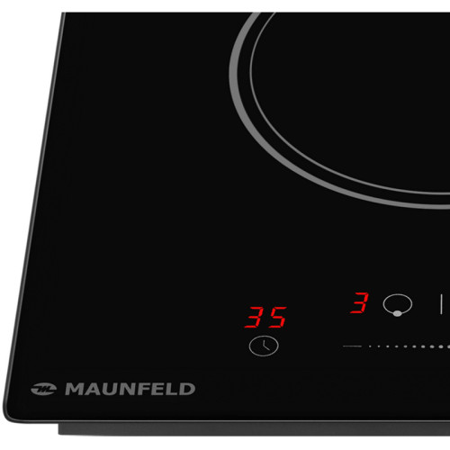 Индукционная варочная панель MAUNFELD/ Индукционная варочная панель MAUNFELD, домино, 30 см, сенсорное управление, таймер, автоматическое выключение, бустер, блокировка панели, черный цвет
