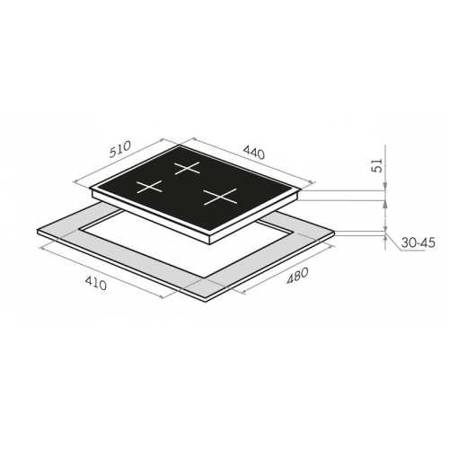 Газовая варочная панель MAUNFELD/ Газовая варочная панель MAUNFELD EGHE.43.33CB/G  механическое управление, 3 конфорки, мощность конфорок 1000, 1700, 3000, электроподжиг, газ-контроль, WOK, цвет черный