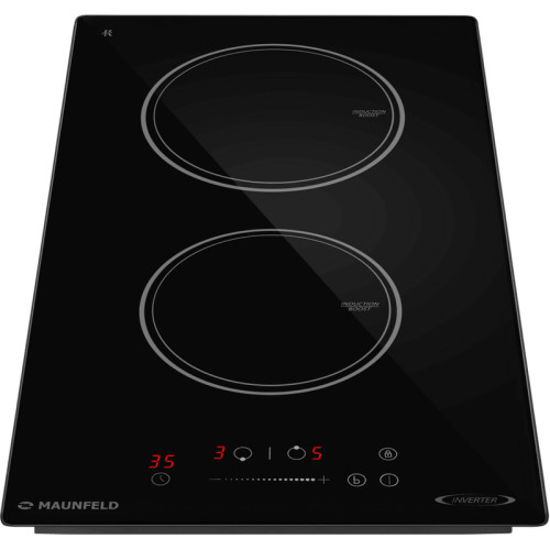 Индукционная варочная панель MAUNFELD/ Индукционная варочная панель MAUNFELD, домино, 30 см, сенсорное управление, таймер, автоматическое выключение, бустер, блокировка панели, черный цвет