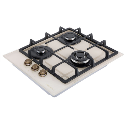 Встраиваемые газовые панели MAUNFELD/ Встраиваемые газовые панели MAUNFELD EGHG.43.33CBG.R/G Тип: газовая 45см, закаленное стекло, Тип установки: независимая  Управление: фронтальное, переключатели поворотные, 3 конфорки, мощность конфорок 1000, 1700, 300