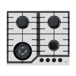 Встраиваемая варочная панель Delonghi/ Встраиваемая варочная панель Delonghi, газ, 60 см, 4 конфорки, WOK, автоподжиг, газ-контроль, чугунные решетки, цвет белое стекло