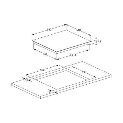 Варочная поверхность/ Варочная поверхность Beko HIC64400E черный