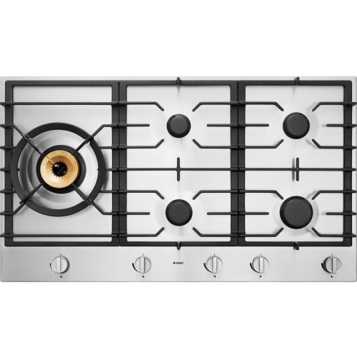 Встраиваемые газовые панели ASKO/ Арт. 476665 ; Газ,  4.8х90x52.8 см, гибридные конфоки А+, 1 конфорка Super Vario Wok, независимая, чугунные решетки, круглая решетка для приготовления на WOK-конфорке, автоподжиг, газконтроль, основание из нержавеющей ста