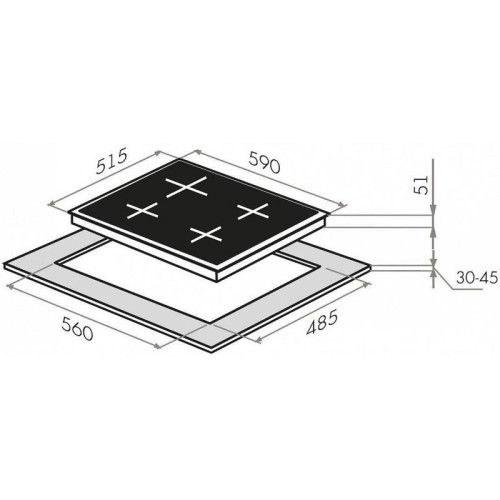 Газовая варочная поверхность/ Газовая варочная поверхность Maunfeld EGHG.64.23CW/G белый