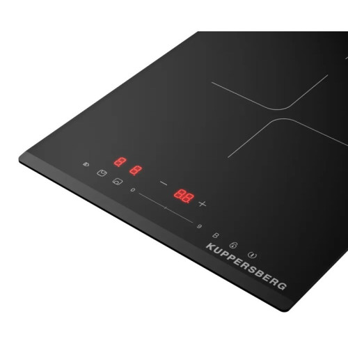 Варочная поверхность Kuppersberg/ Варочная поверхность Kuppersberg, High-Tech, индукция, 30 см, 2 зоны нагрева, 9 уровней мощности, inverter, таймер, пауза, Booster, слайдерное управление, цвет черный