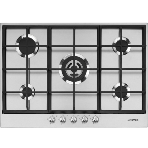 Встраиваемая газовая панель SMEG/ Газ,  Linea,газовая варочная панель, 72,5 см,нержавеющая сталь