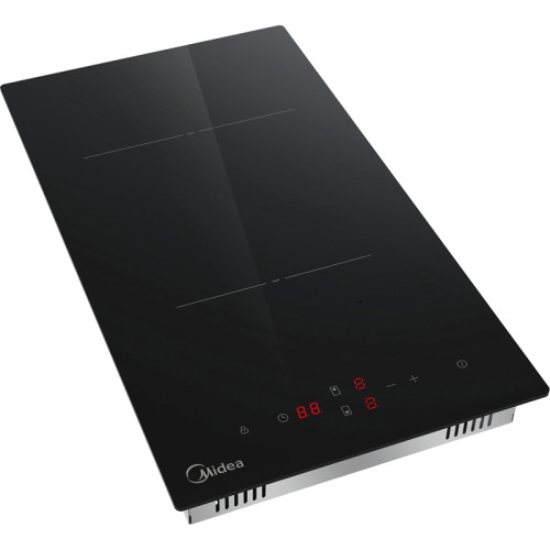 Электрическая варочная поверхность MIDEA/ Электрическая варочная поверхность MIDEA, 30 см, Hi-Light, скошенный передний край, сенсорное управление, 2 зоны нагрева, 9 уровней мощности, таймер, индикация остаточного тепла, защита от детей, цвет черный