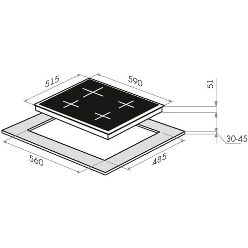 Газовая варочная поверхность/ Газовая варочная поверхность Maunfeld EGHG.64.43CW/G белый