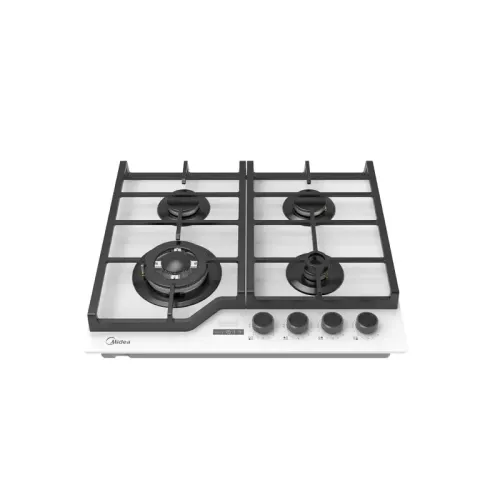 Газовая варочная панель MIDEA/ MDK/Газовая варочная панель MIDEA, 60 см, WOK-конфорка, чугунные решетки, автоподжиг, газконтроль, адаптер для кофе, цвет белый