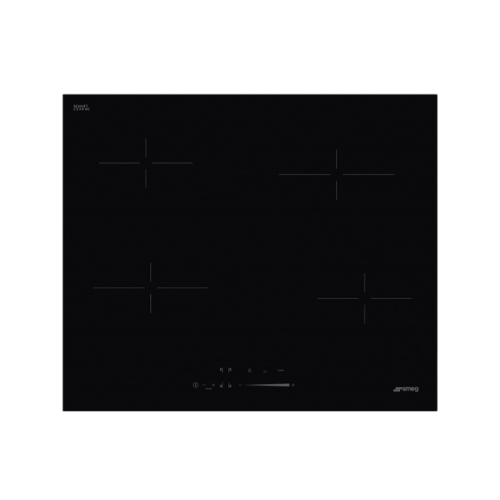Варочная поверхность SMEG/ Варочная поверхность SMEG, прямой край, 4 конфорки, Hi-Light, 9 уровней мощности, автоматическое выключение, индикация остаточного тепла, поддержание тепла, индикация оставшегося времени, бустер, слайдерное управление, цвет черн