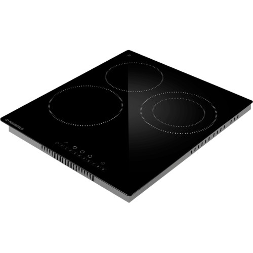 Электрическая варочная панель, 45 см, сенсорное управление, таймер, бустер, черный