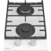 Варочная панель газовая, 30 см, 2 конфорки: экономичная конфорка (0,9 кВт), экспресс-конфорка (2,9 кВт), газ-контроль, электроподжиг, белое высокопрочное закаленное стекло, чугунные решетки, поворотные переключатели, комплект форсунок-переходников на бало