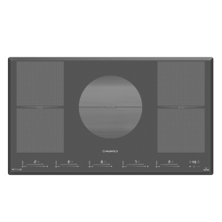 Встраиваемые индукционные панели MAUNFELD/ Индукционная варочная панель с двумя Flex Zone и Booster, 90 см, слайдерное управление, 5 конфорок, Flex Zone, слайдерное управление, автоматическое выключение, бустер, блокировка панели, графитовый цвет