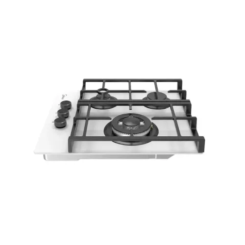 Газовая варочная панель MIDEA/ MDK/Газовая варочная панель MIDEA, 45 см, WOK-конфорка, чугунные решетки, автоподжиг, газконтроль, адаптер для кофе, цвет белый